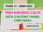 Cách tính khoảng cách giữa 2 đường thẳng chéo nhau trong không gian - Toán hình 11